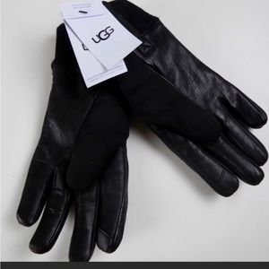 NWT Ugg Mens Quilted All Weather Leather Glove size S/M